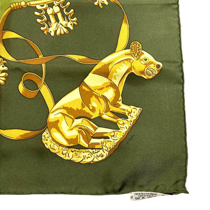 エルメス LES CAVALIERS D’OR シルクスカーフ