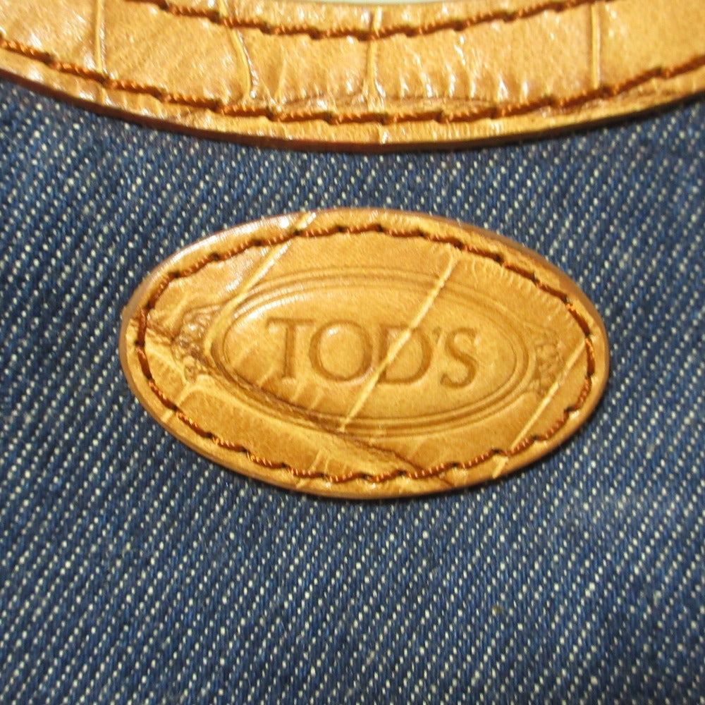 トッズ レザー デニム 2wayハンドバッグ