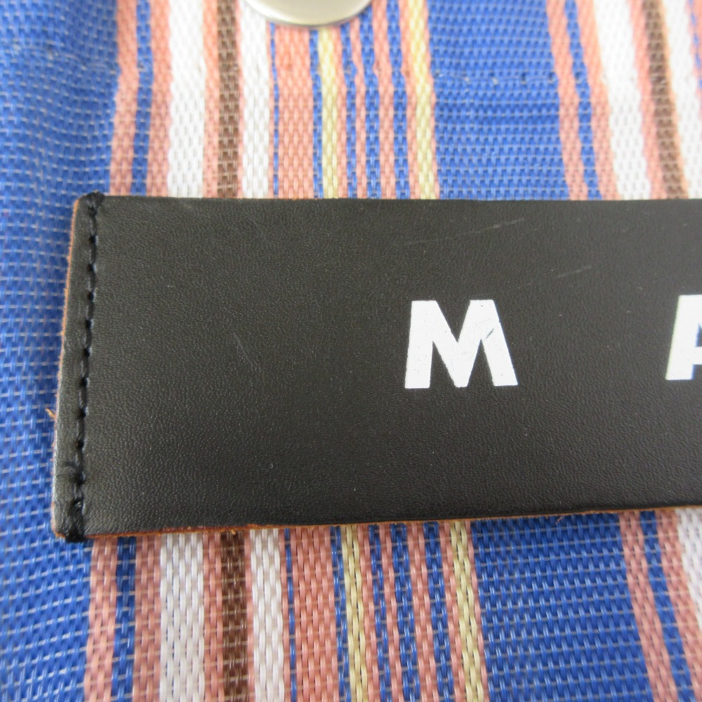 マルニ フラワーマーケット メッシュストライプトートバッグ