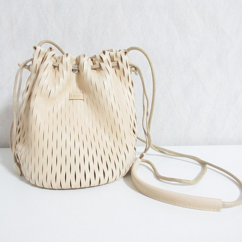 イロセ Net Bucket Mini レザーショルダーバッグ
