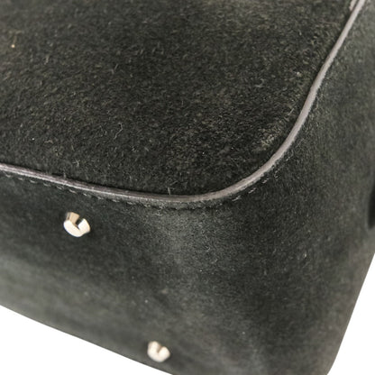 メゾンカナウ BOX BOSTON L スエードハンドバッグ