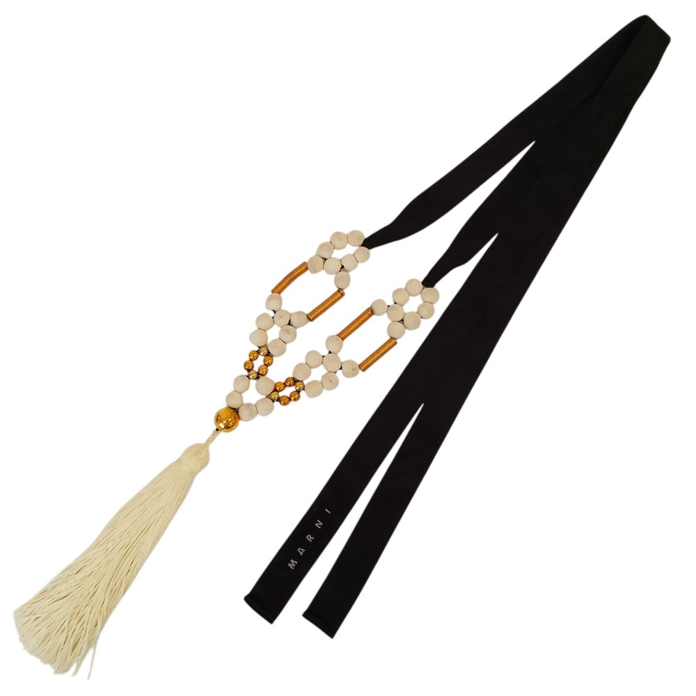マルニ タッセルリボンネックレス
