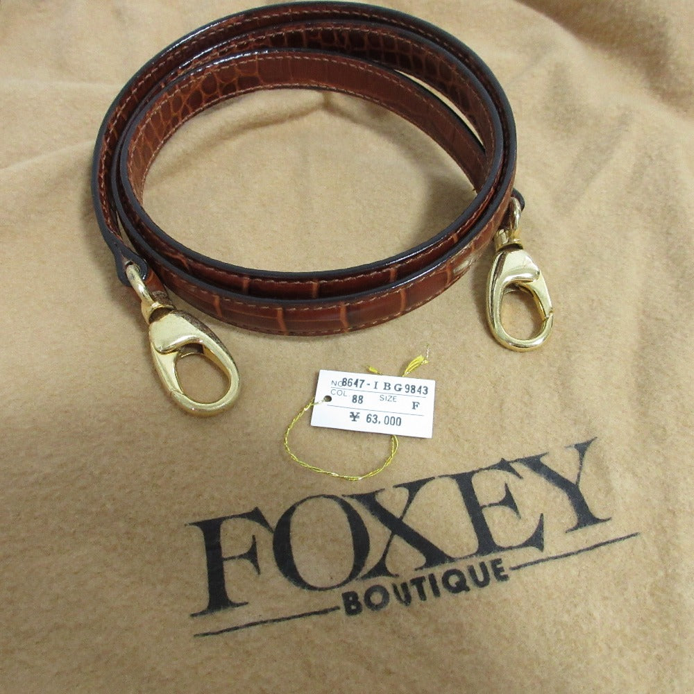 フォクシー 型押しレザー2wayバニティバッグ