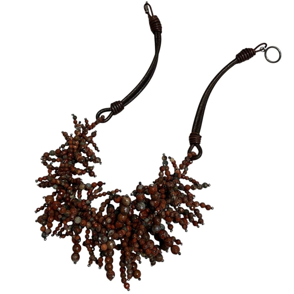 ブルネロクチネリ シルバー ビーズ チョーカーネックレス