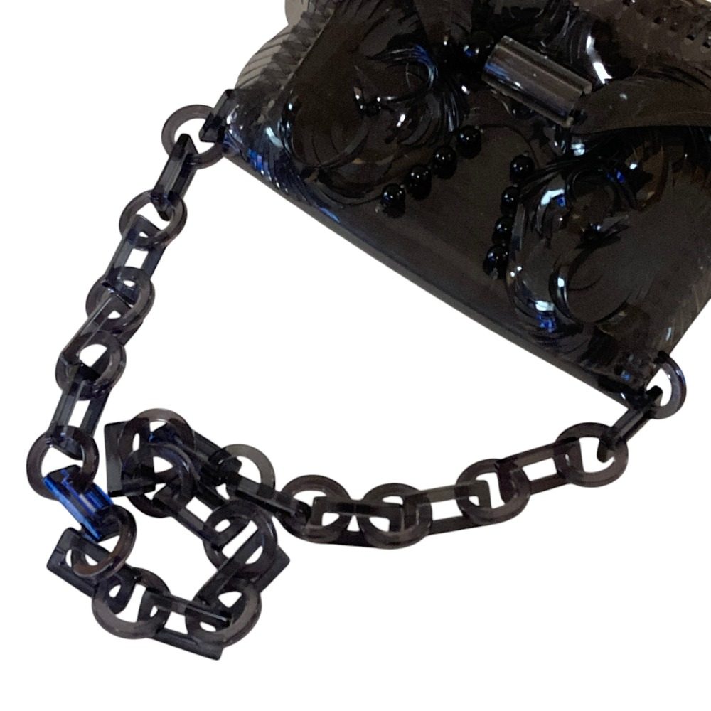 マメクロゴウチ Transparent Sculptural Mini Chain ショルダーバッグ