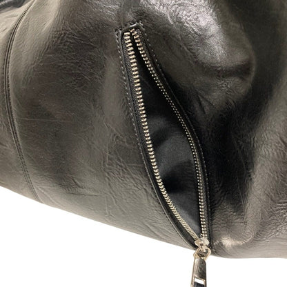 ハレ BIG-ZIP-BAG フェイクレザーショルダーバッグ