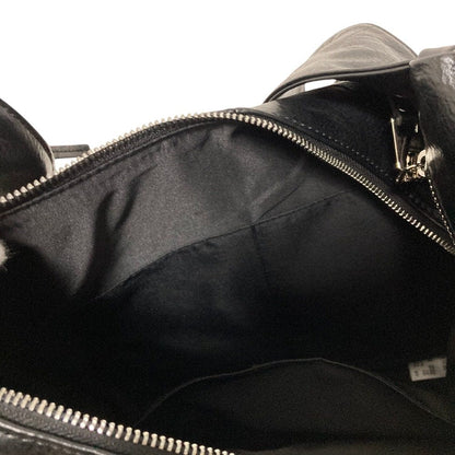ハレ BIG-ZIP-BAG フェイクレザーショルダーバッグ