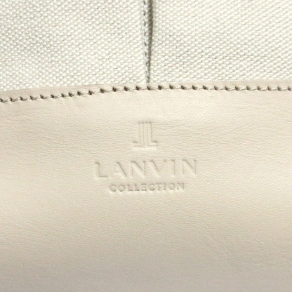 ランバン レザーキャンバスショルダーバッグ