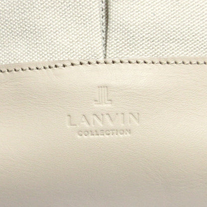 ランバン レザーキャンバスショルダーバッグ