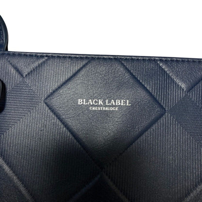 ブラックレーベルクレストブリッジ エンボスレザートートバッグ