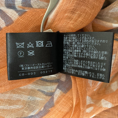シトラス リネン ボタニカル柄ストール