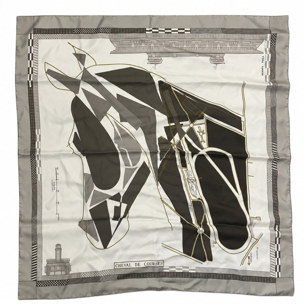 エルメス カレ90 CHEVAL DE COURSES スカーフ