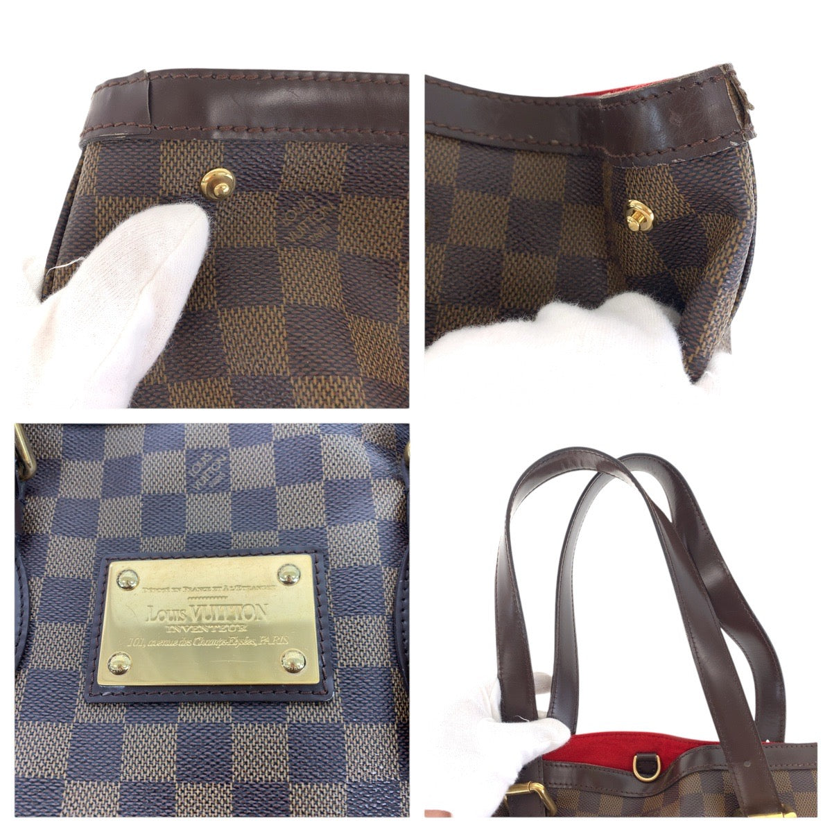 ルイヴィトン ハムステッド ダミエ トートバッグ