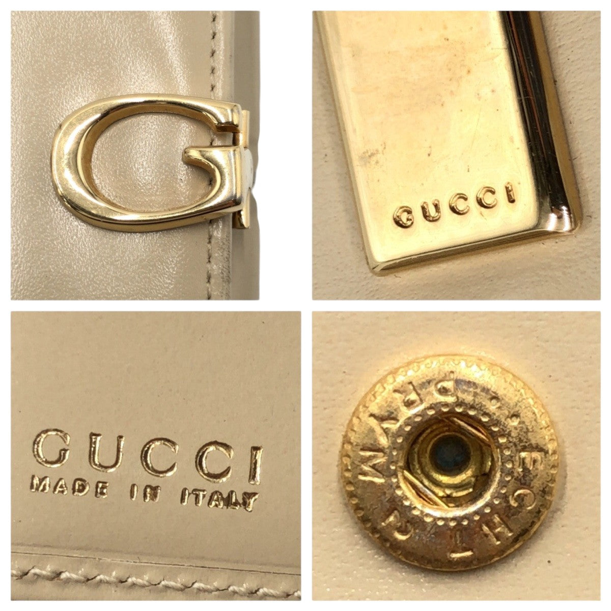 グッチ Gクリップ レザー折財布