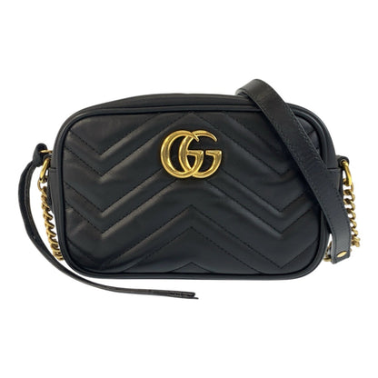 グッチ GGマーモント レザーショルダーバッグ
