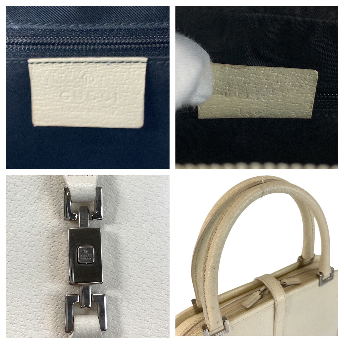 グッチ ジャッキー レザー ハンドバッグ