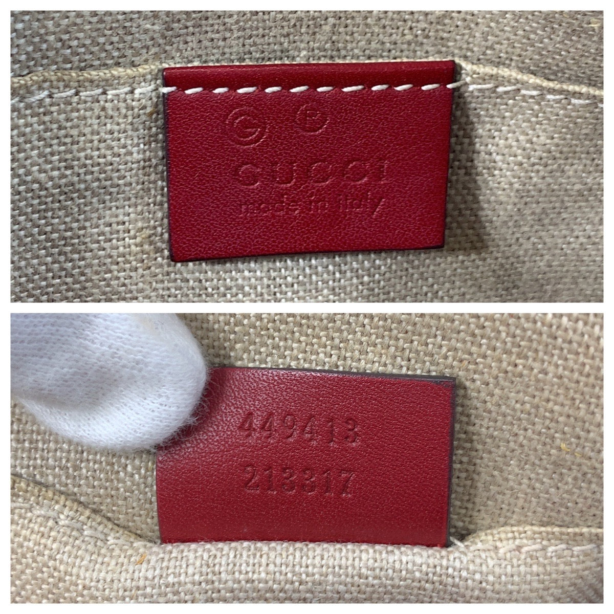 グッチ マイクログッチシマ レザー ショルダーバッグ
