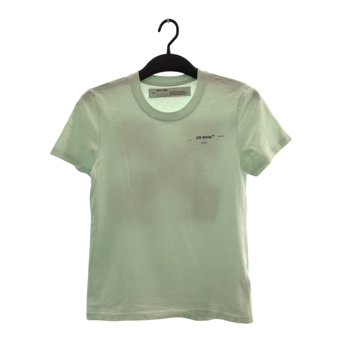 オフホワイト コットン 半袖Tシャツ