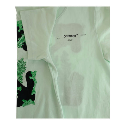 オフホワイト コットン 半袖Tシャツ
