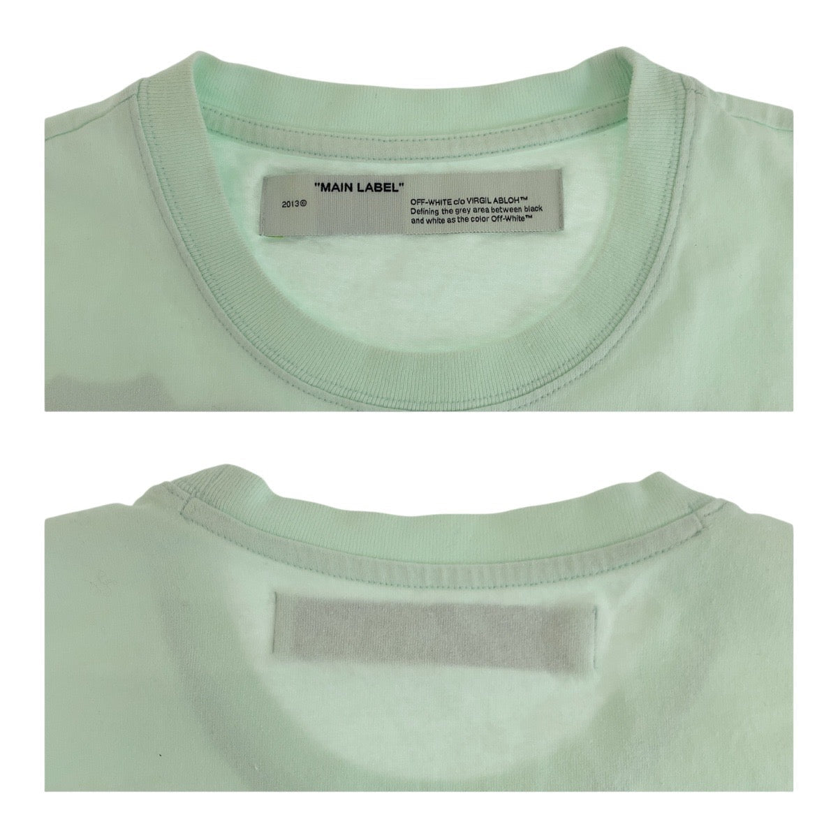 オフホワイト コットン 半袖Tシャツ