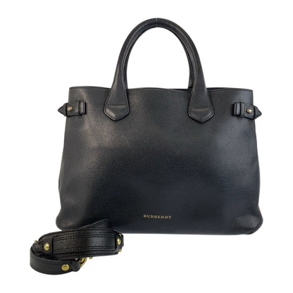 バーバリー レザーキャンバス2wayバッグ