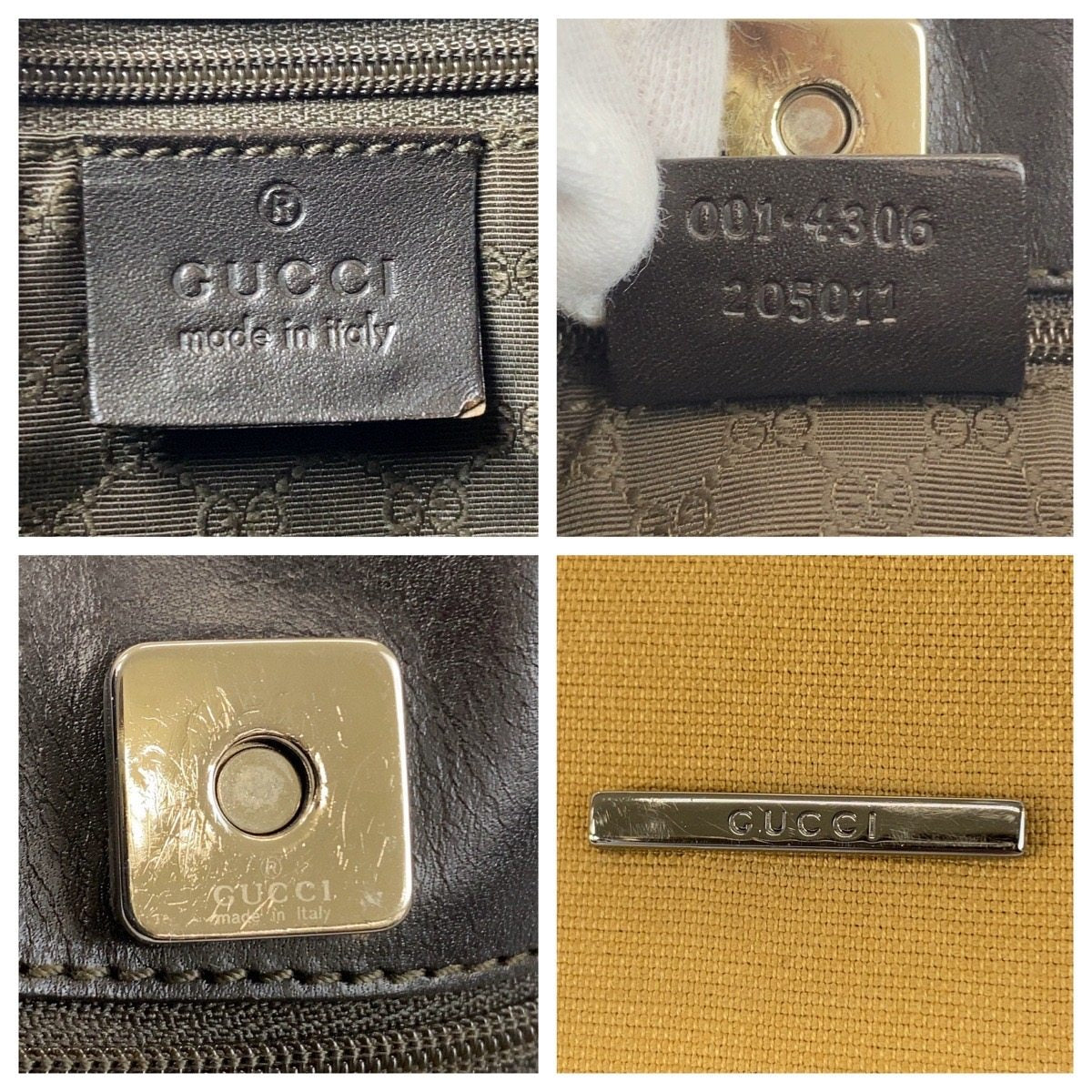 グッチ シェリーライン キャンバス ショルダーバッグ