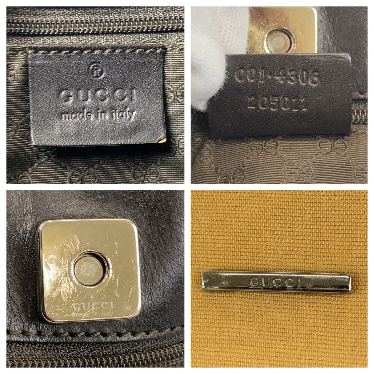 グッチ シェリーライン キャンバス ショルダーバッグ