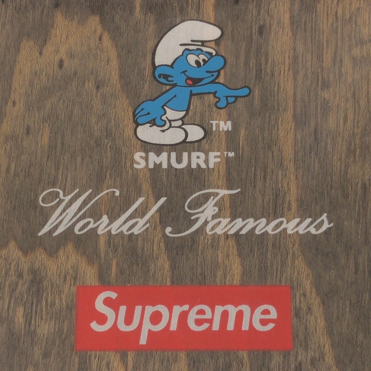 シュプリーム Smurfs Skateboard ウッドスケートボード