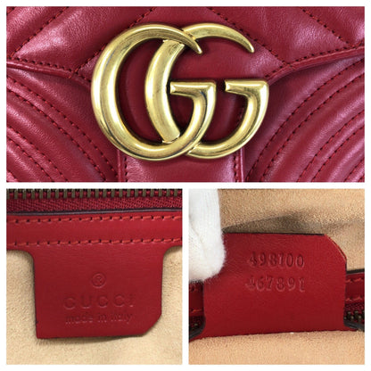 グッチ GGマーモント レザー ショルダーバッグ