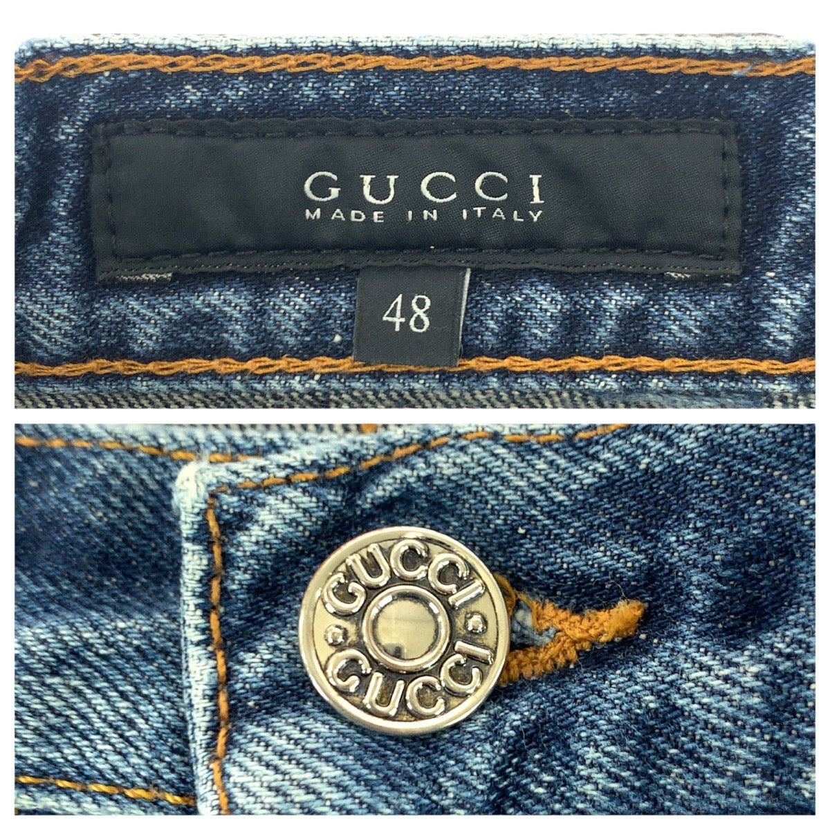 グッチ 269301 コットン クロコダイルデニムパンツ