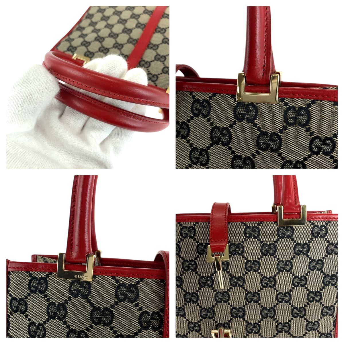 グッチ ジャッキー GGキャンバス ハンドバッグ