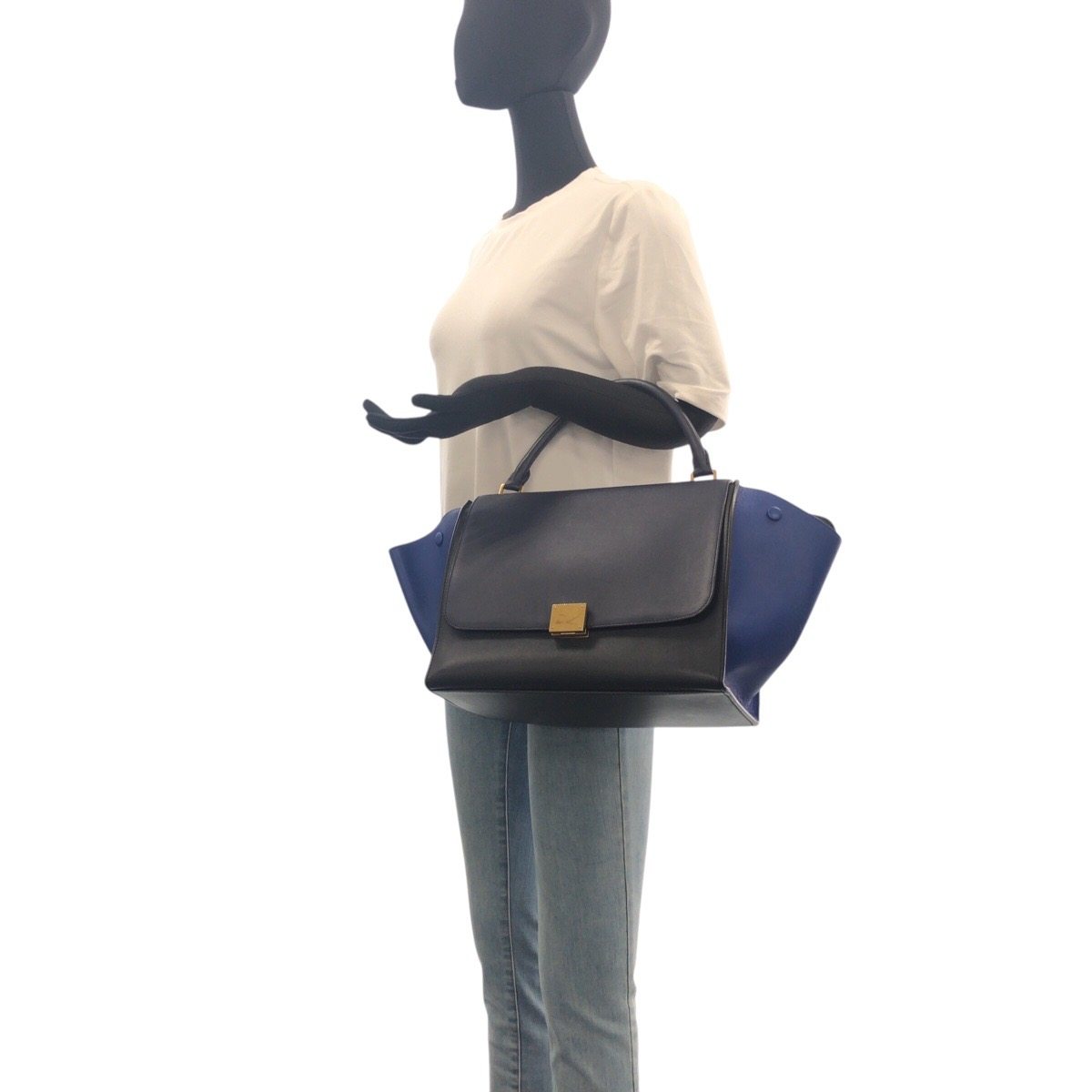 セリーヌ トラペーズ レザー2wayバッグ