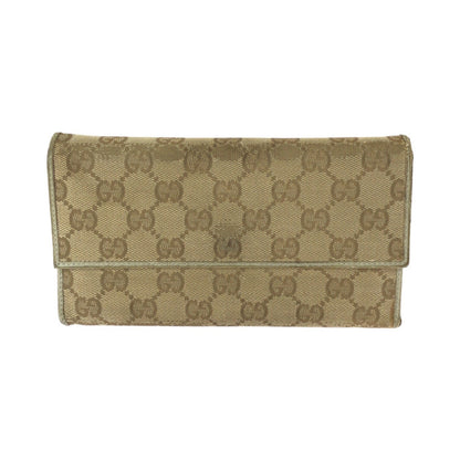 グッチ GGキャンバス レザー長財布