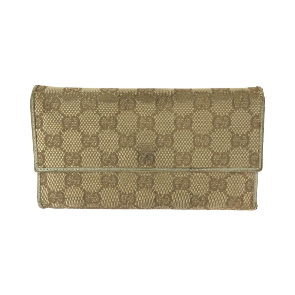 グッチ GGキャンバス レザー長財布