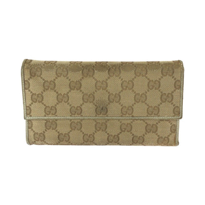 グッチ GGキャンバス レザー長財布