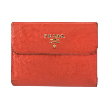 プラダ レザー折財布