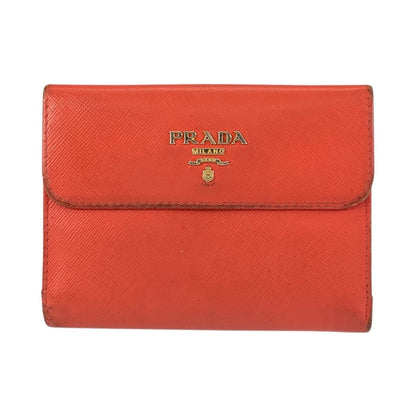 プラダ レザー折財布