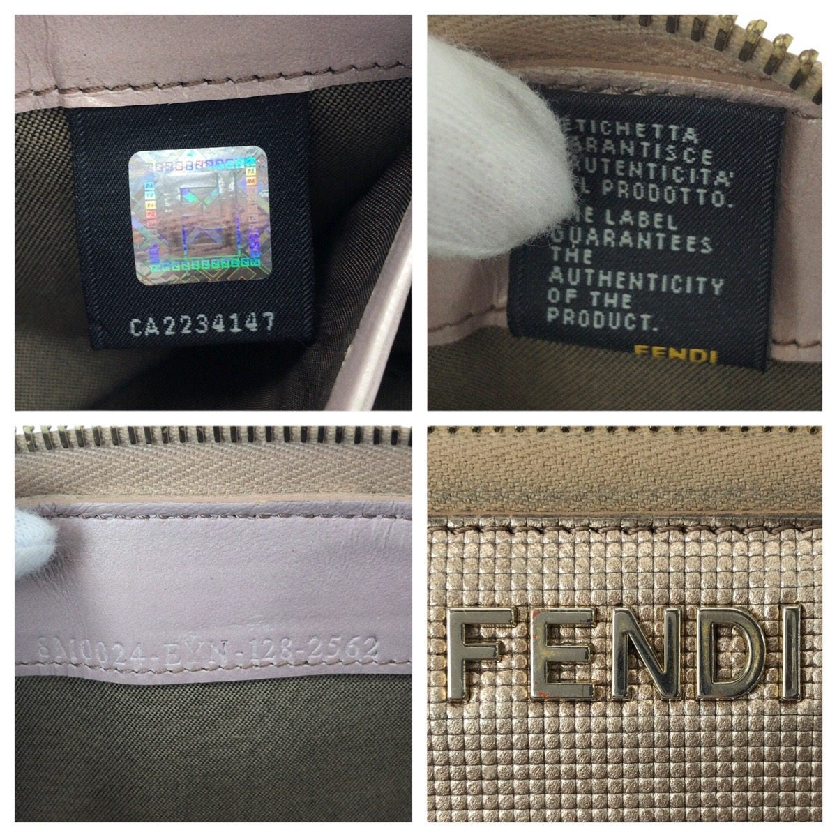 フェンディ レザーラウンドファスナー長財布