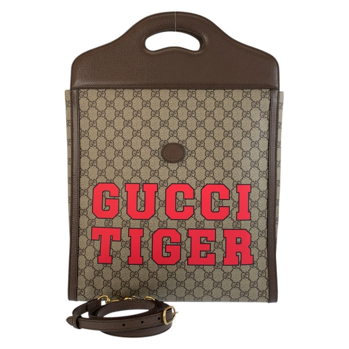 グッチ GUCCI TIGER GGスプリームキャンバス／レザー2wayバッグ