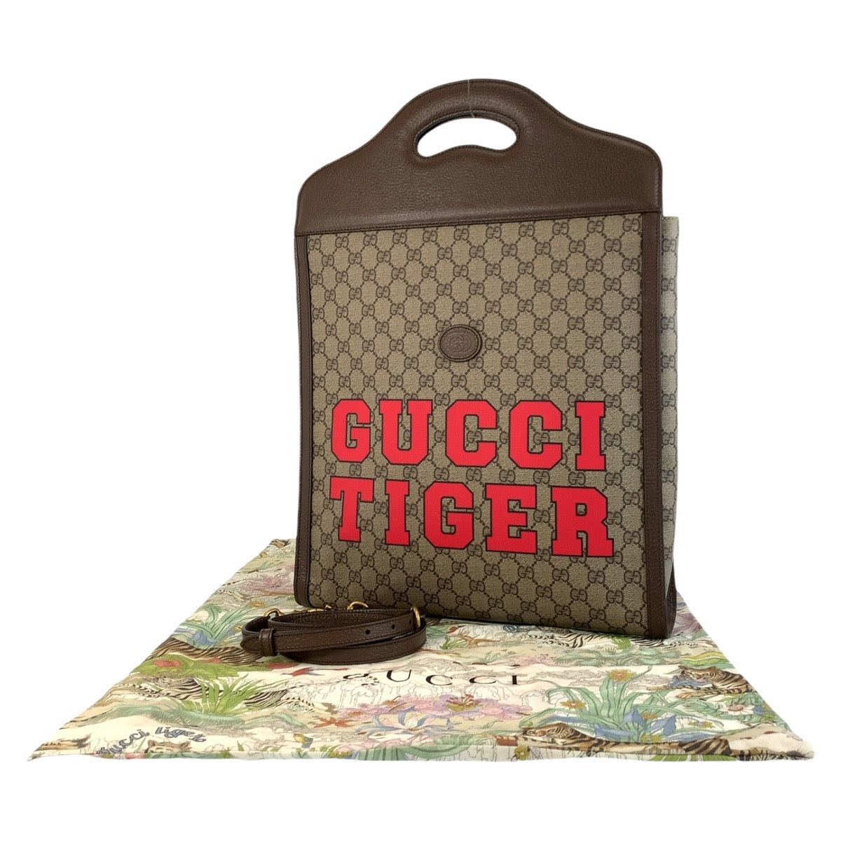 グッチ GUCCI TIGER GGスプリームキャンバス／レザー2wayバッグ