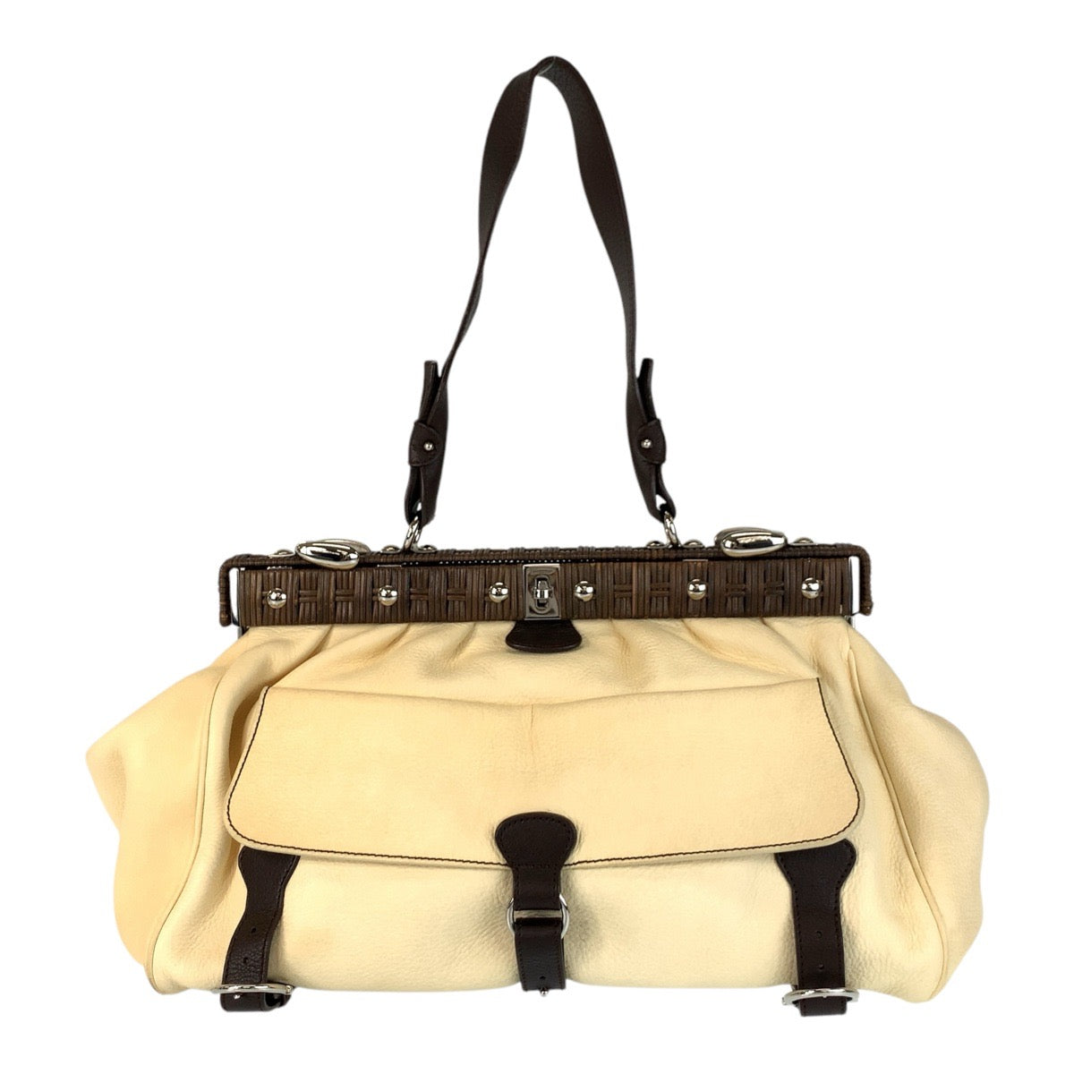 サルヴァトーレ フェラガモ レザーショルダーバッグ