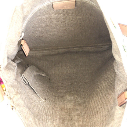 グッチ フローラ キャンバス/レザー ショルダーバッグ