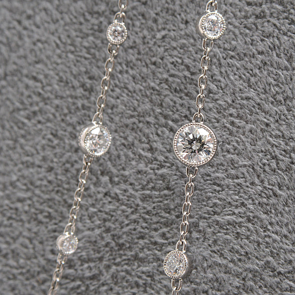 Gimel ミルグレイン ダイヤモンド ネックレス PT950/PT850