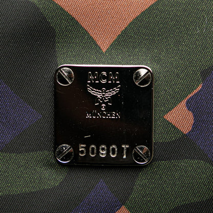 MCM カモフラージュ ナイロン レザー バックパック