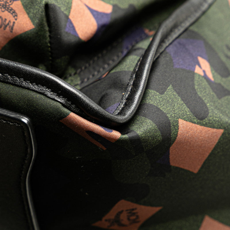 MCM カモフラージュ ナイロン レザー バックパック