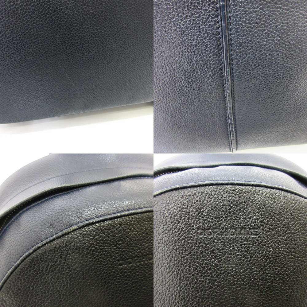 ディオールオム レザーバックパック ダークネイビー