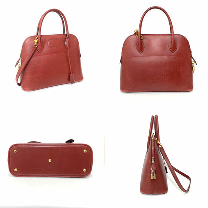 エルメス ボリード31 ハンドバッグ ボルドー ゴールド金具