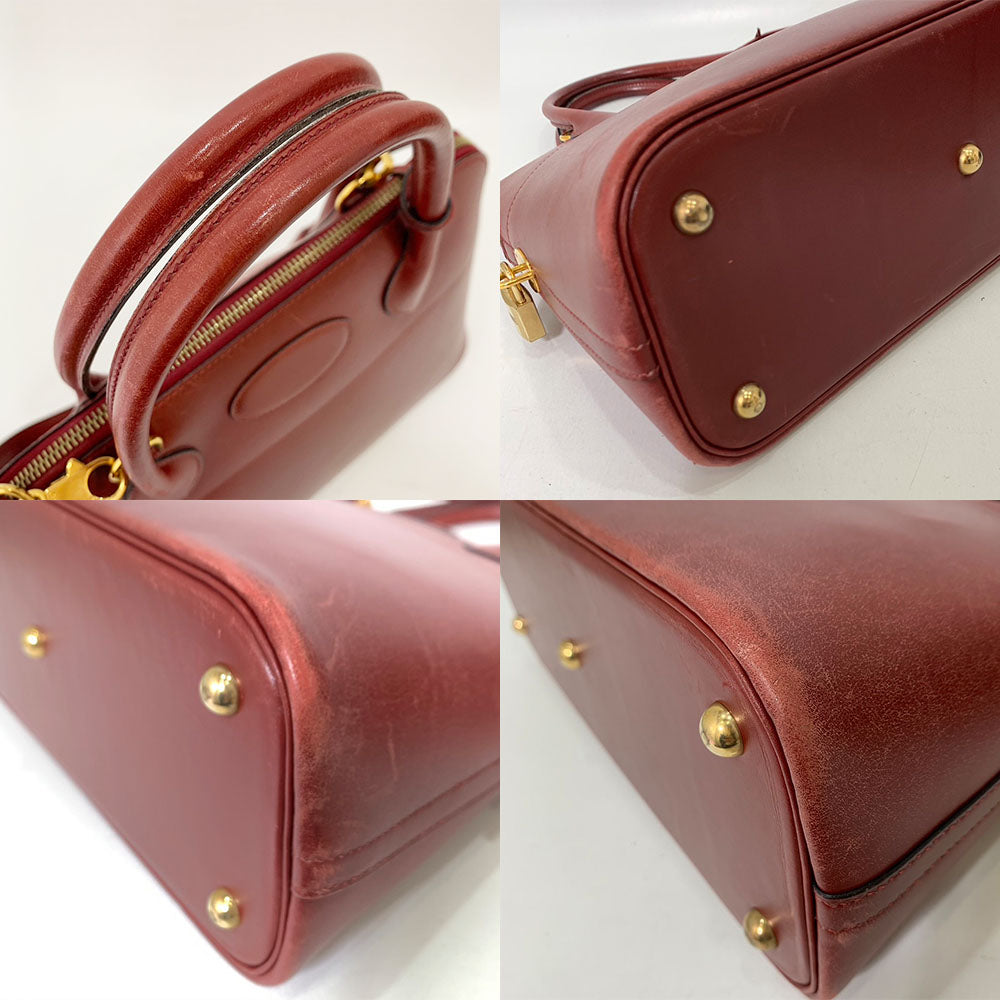 エルメス ボリード31 ハンドバッグ ボルドー ゴールド金具