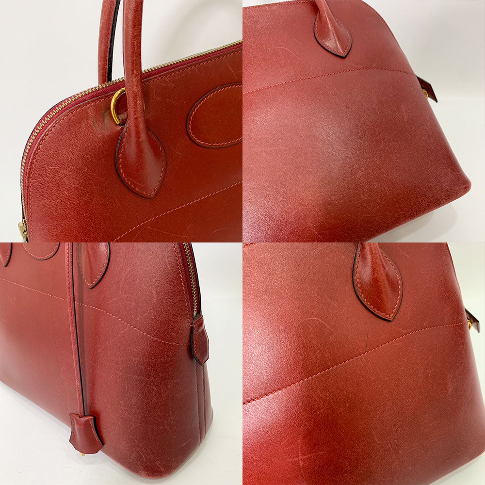 エルメス ボリード31 ハンドバッグ ボルドー ゴールド金具