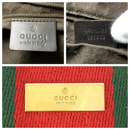 グッチ キャンバスレザー トートバッグ